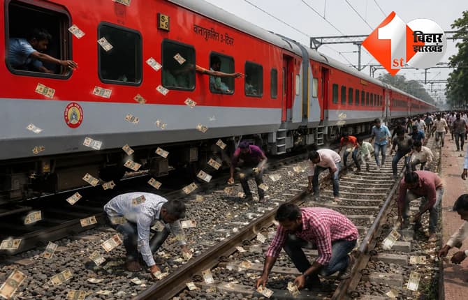 चलती ट्रेन से उड़ने लगे 500-500 के नोट, रुपये बटोरने के लिए मची होड़