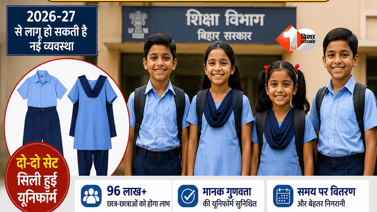 Bihar News : अब बैंक खाते में नहीं आएंगे पैसे! बिहार के छात्रों को मिलेगी सिली हुई ड्रेस; बिहार सरकार का फैसला