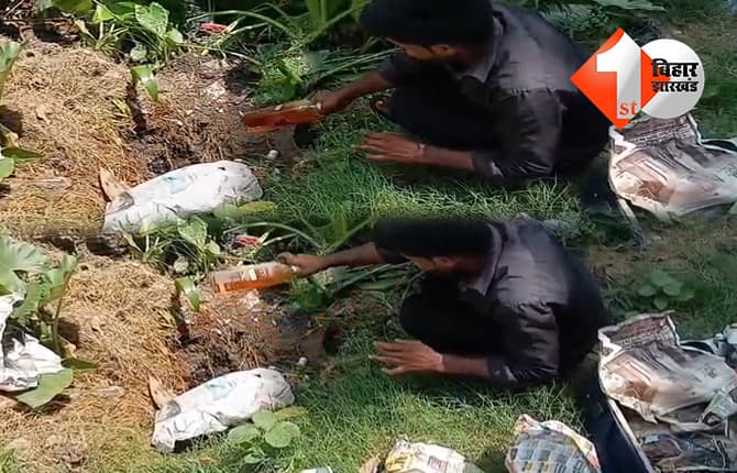 मोतिहारी के सुगौली में अवैध शराब पर सख्ती, 122 लीटर विदेशी शराब को जीआरपी ने किया नष्ट