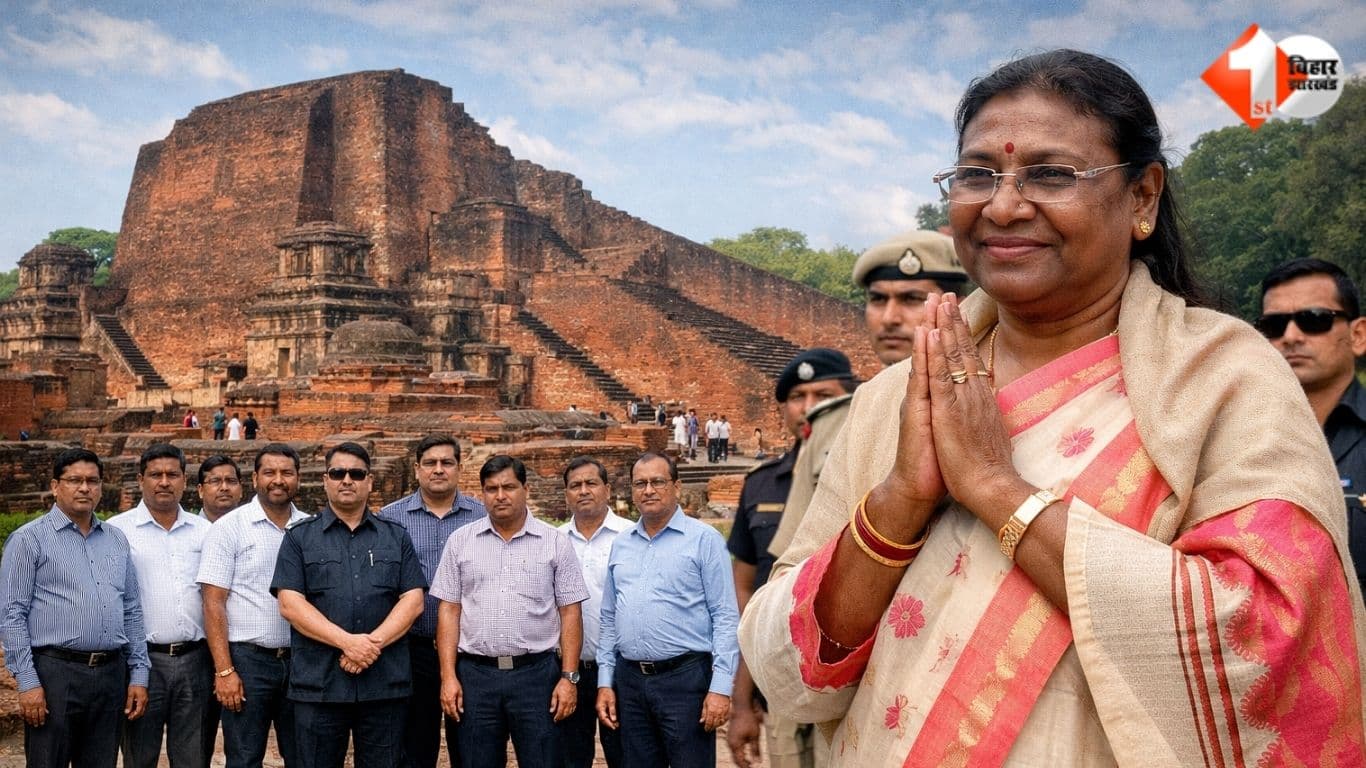 राष्ट्रपति द्रौपदी मुर्मू बिहार दौरा, नालंदा विश्वविद्यालय खंडहर, Nalanda Visit President Murmu, Bihar News, Nalanda World Heritage Site, बिहारशरीफ प्रशासनिक तैयारी, BAS अधिकारियों की प्रतिनियुक्ति, N