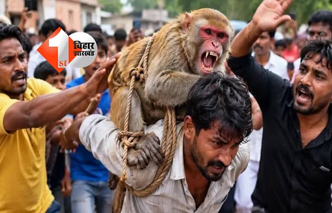 51 हजार का इनामी बंदर पकड़ा गया, पीठ पर लादकर ले गए लोग, थप्पड़ मारने का वीडियो वायरल