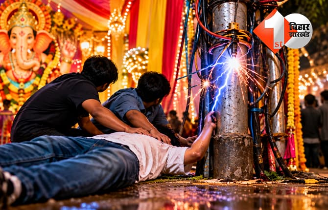 गणेश पंडाल पर गिरा हाई-वोल्टेज तार, 4 युवकों की दर्दनाक मौत, 3 बुरी तरह झुलसे